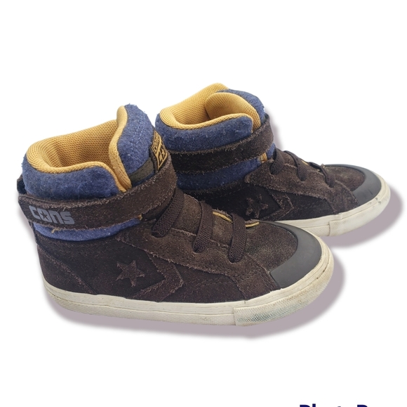 Converse Other - Converse Cons Kids Shoes Brown and Blue Boys Size 9